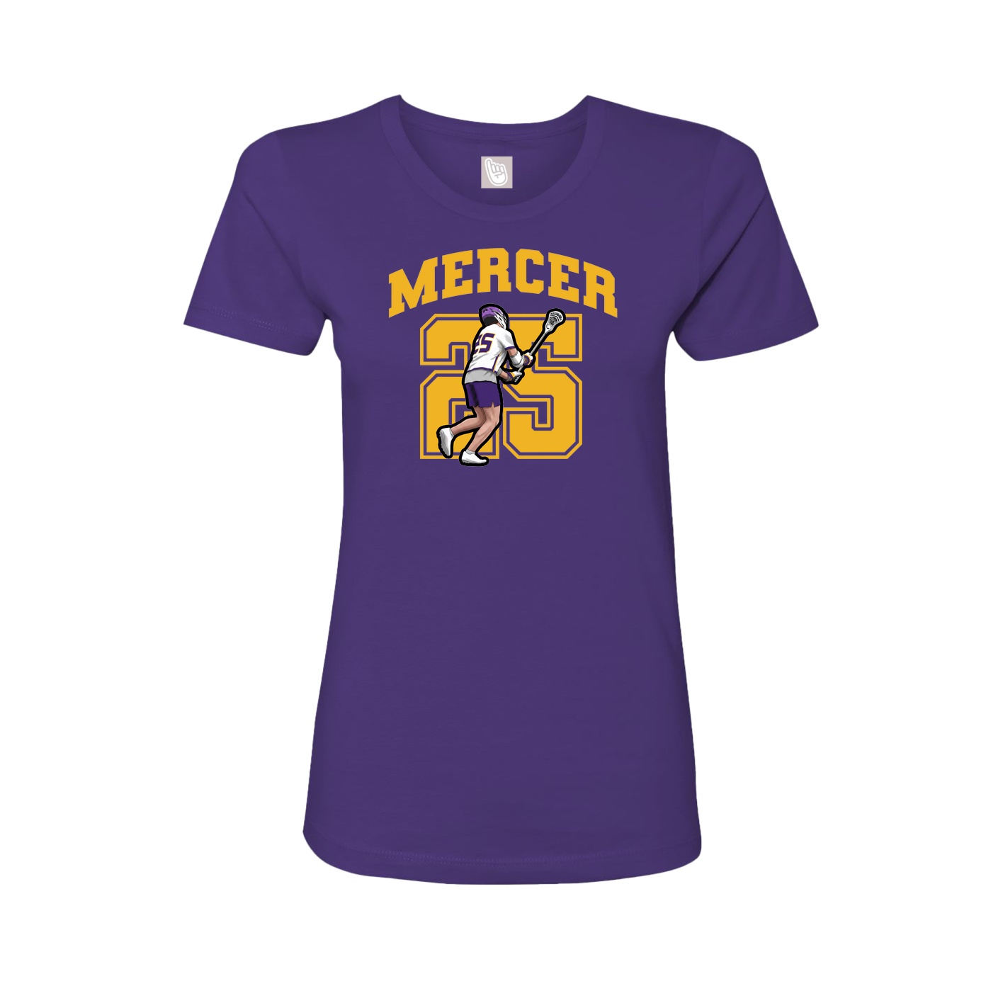 Fitted Women's Tee — Number in Purple