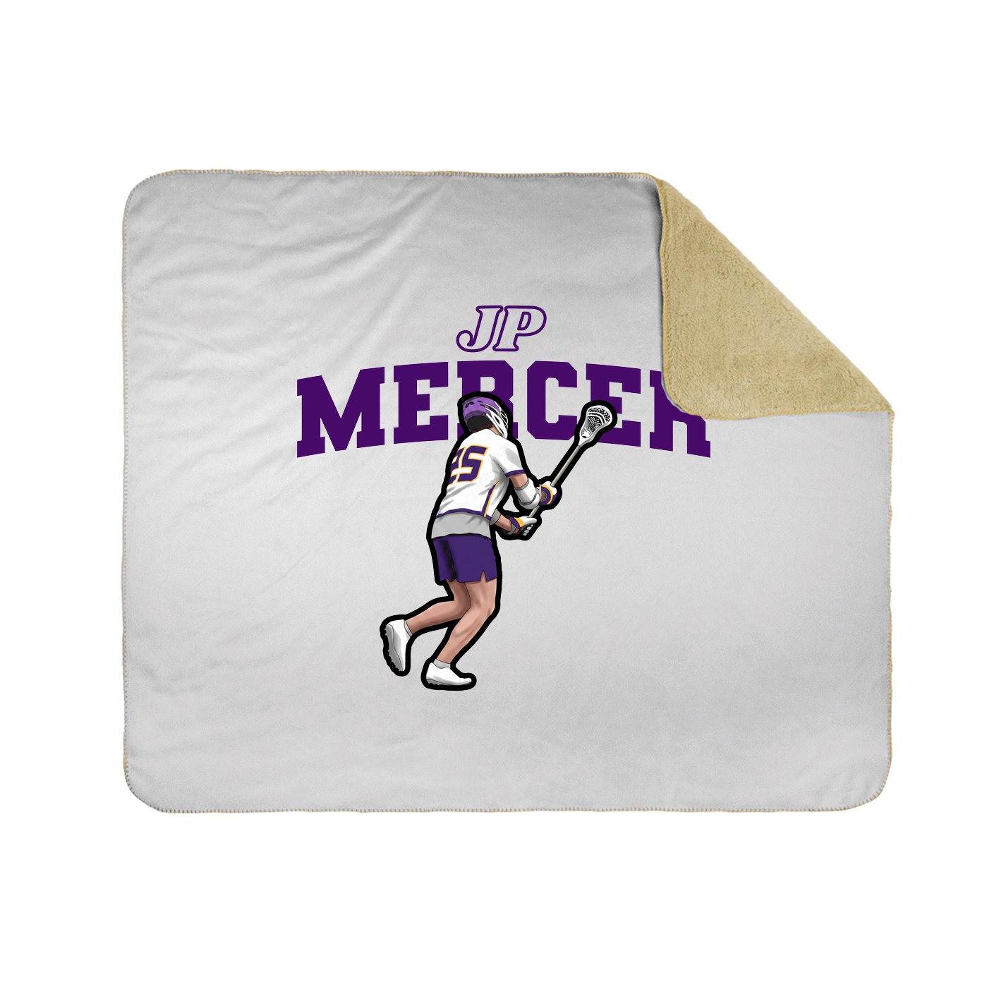 Throw Blanket — Name Arch in White