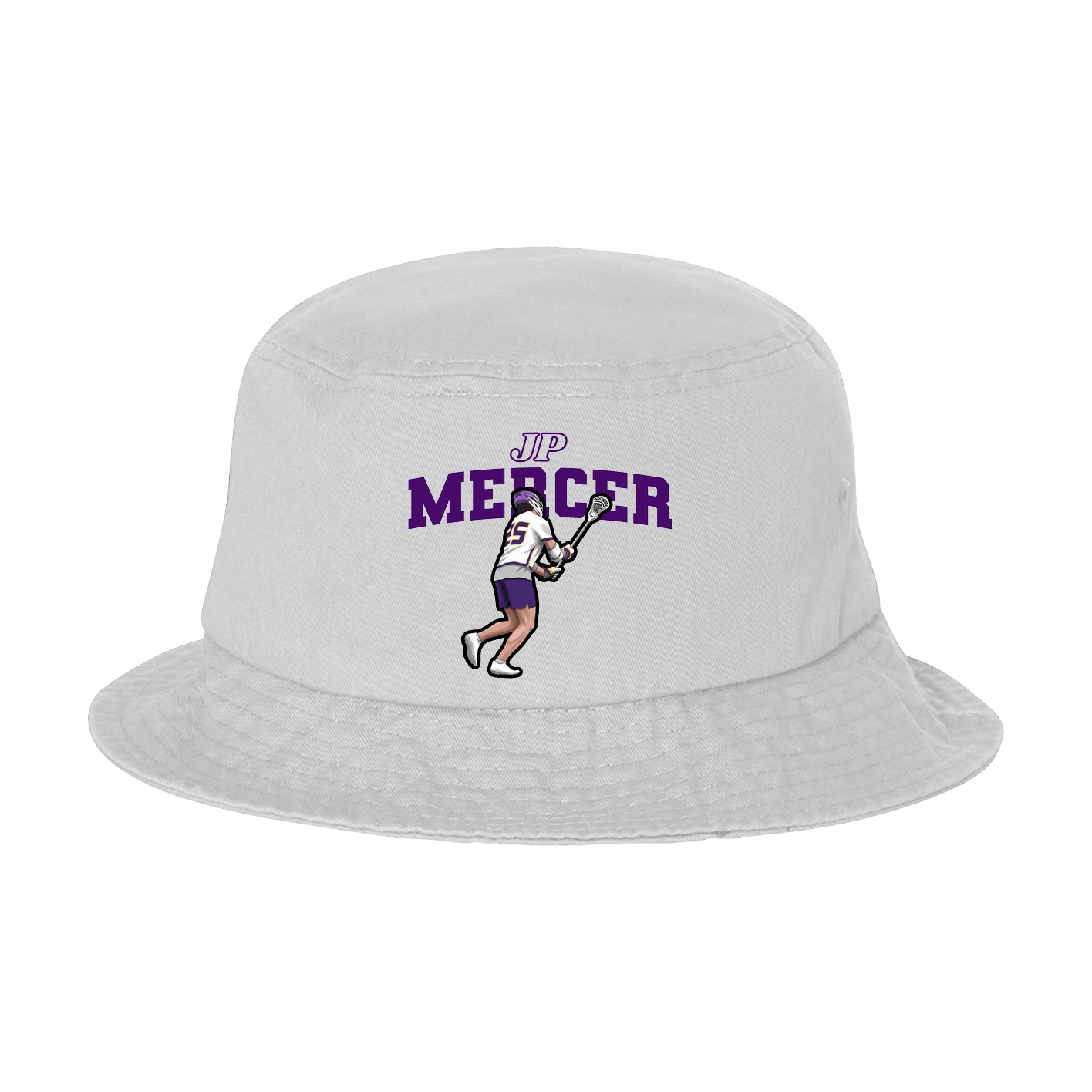 Bucket Cap — Name Arch in White