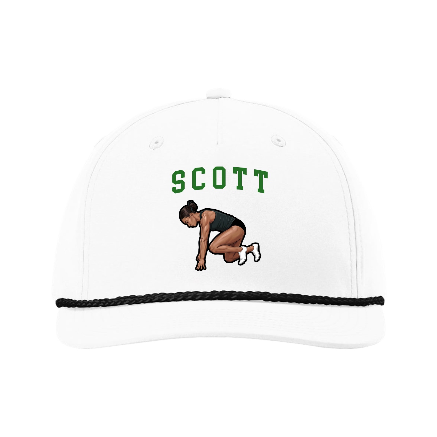 Five-Panel Classic Rope Cap — Shirsey in White