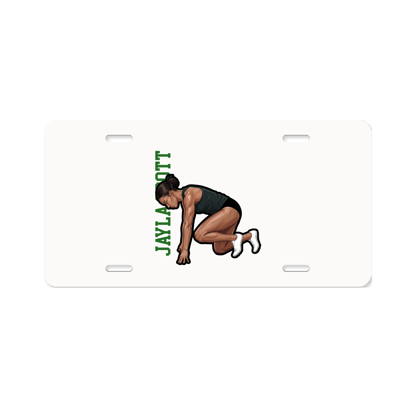 License Plate — Name Vertical in Classic