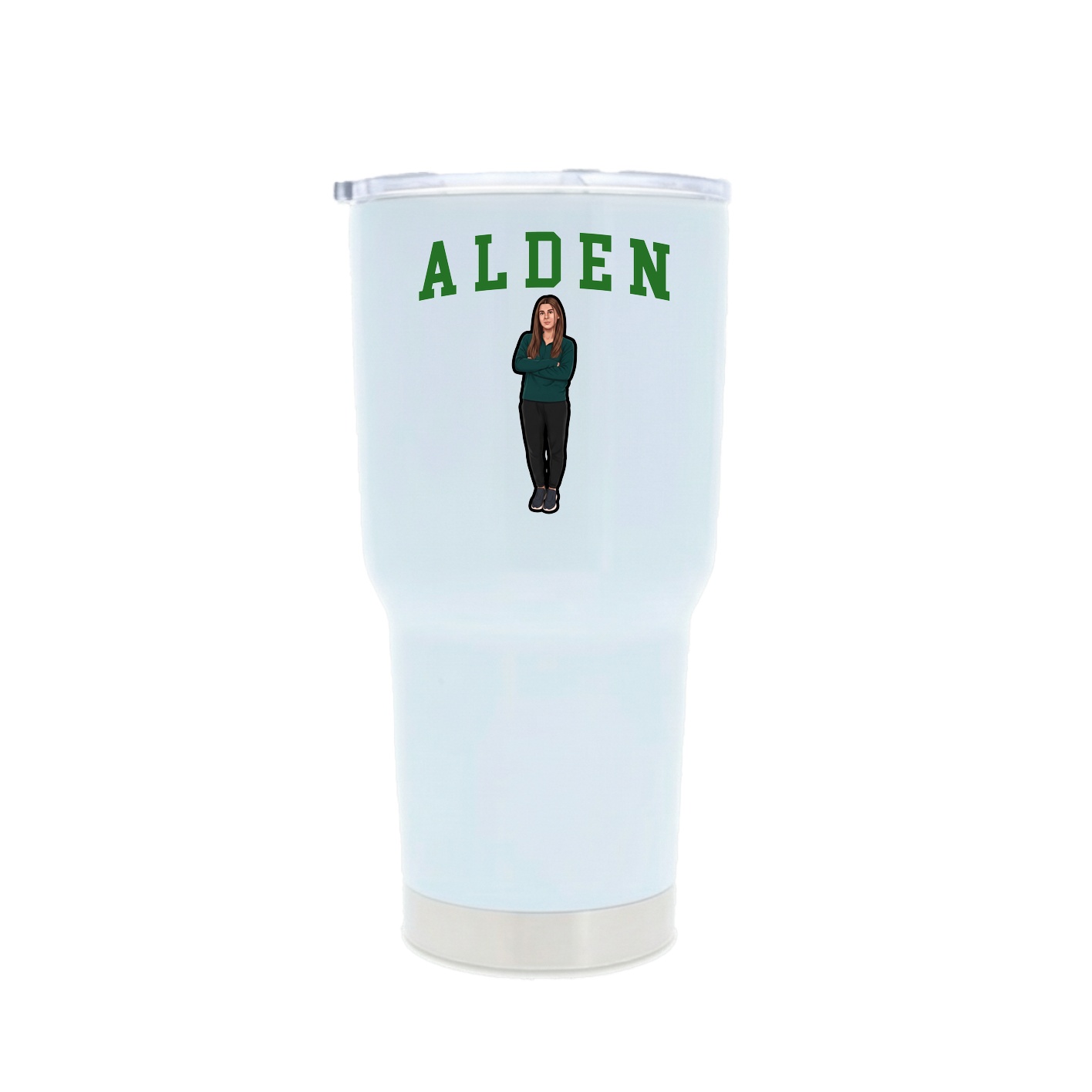 30oz Stainless Steel Tumbler — Shirsey in White