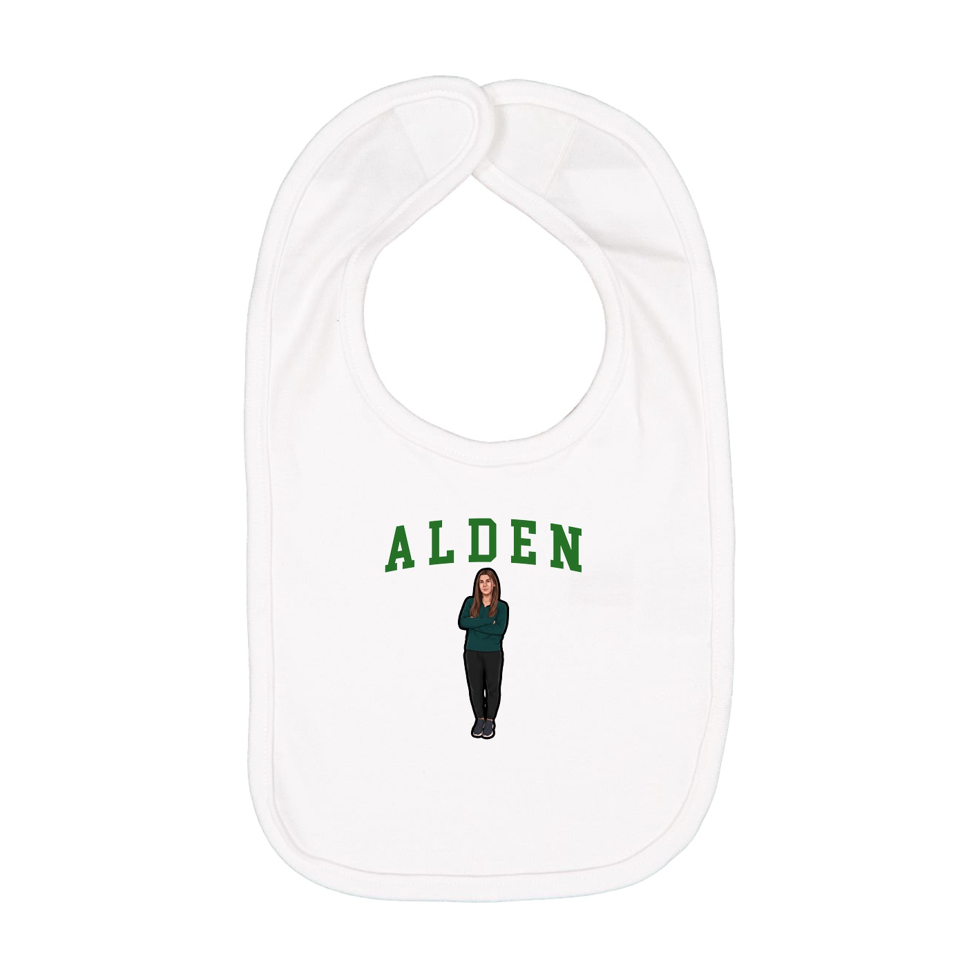 Infant Bib — Shirsey in White