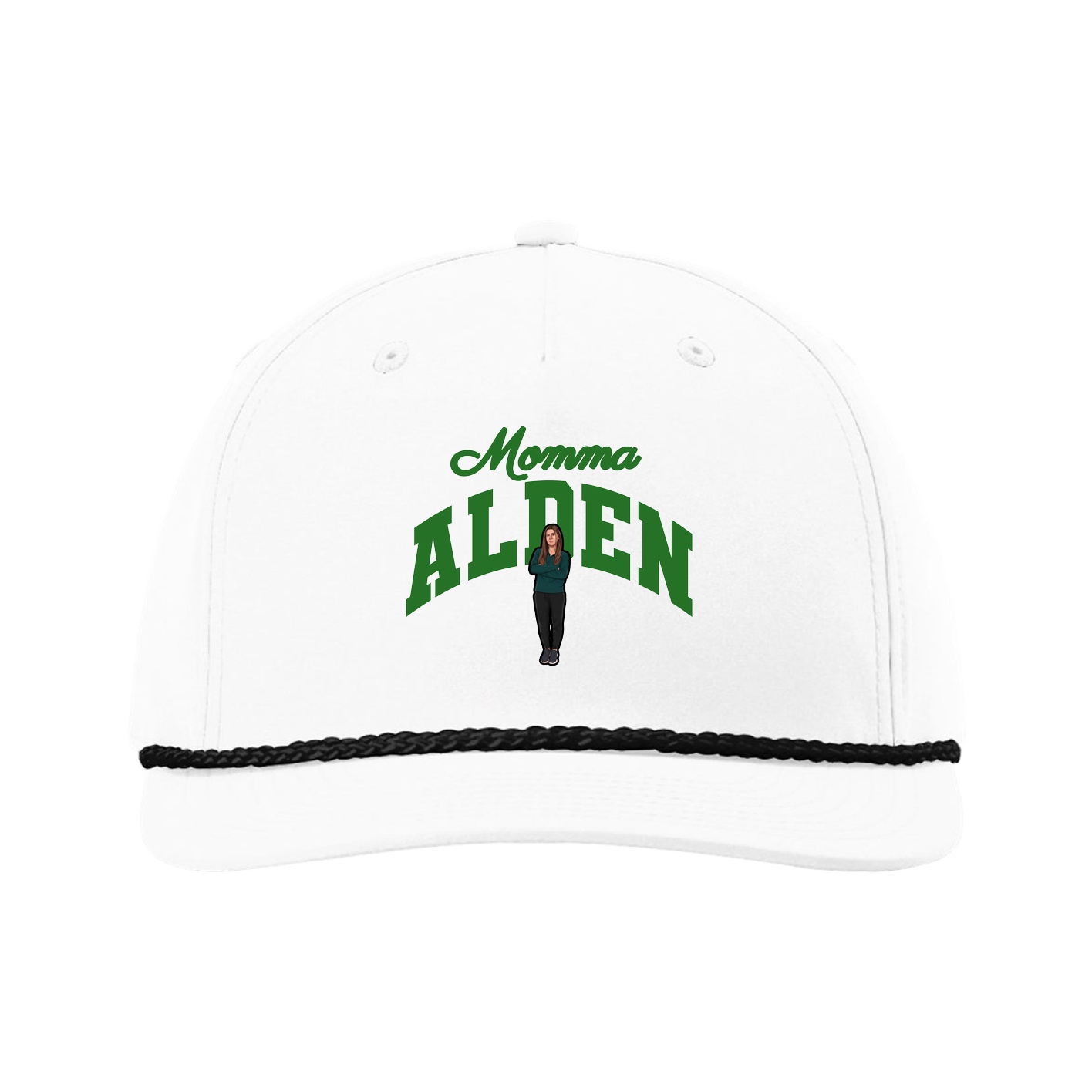 Five-Panel Classic Rope Cap — Mothers Day Arch in White
