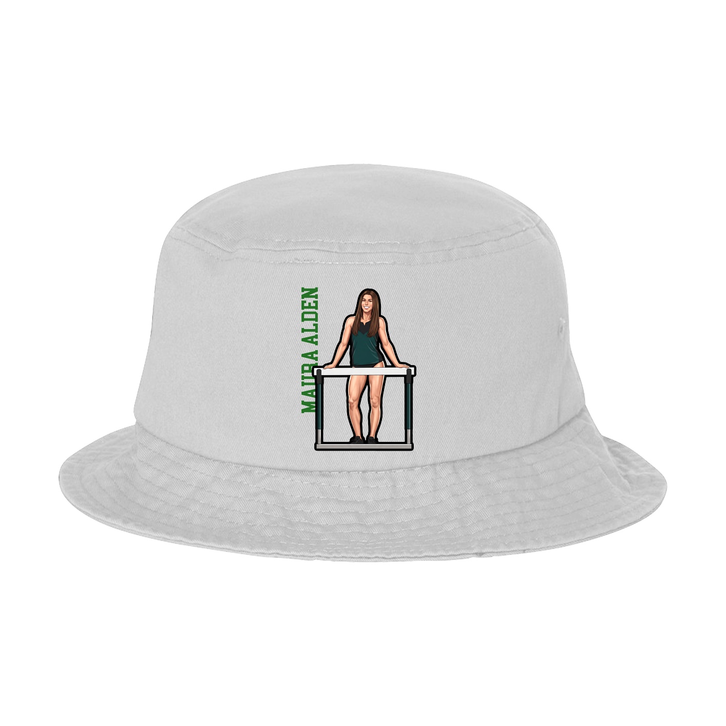 Bucket Cap — Name Vertical in White