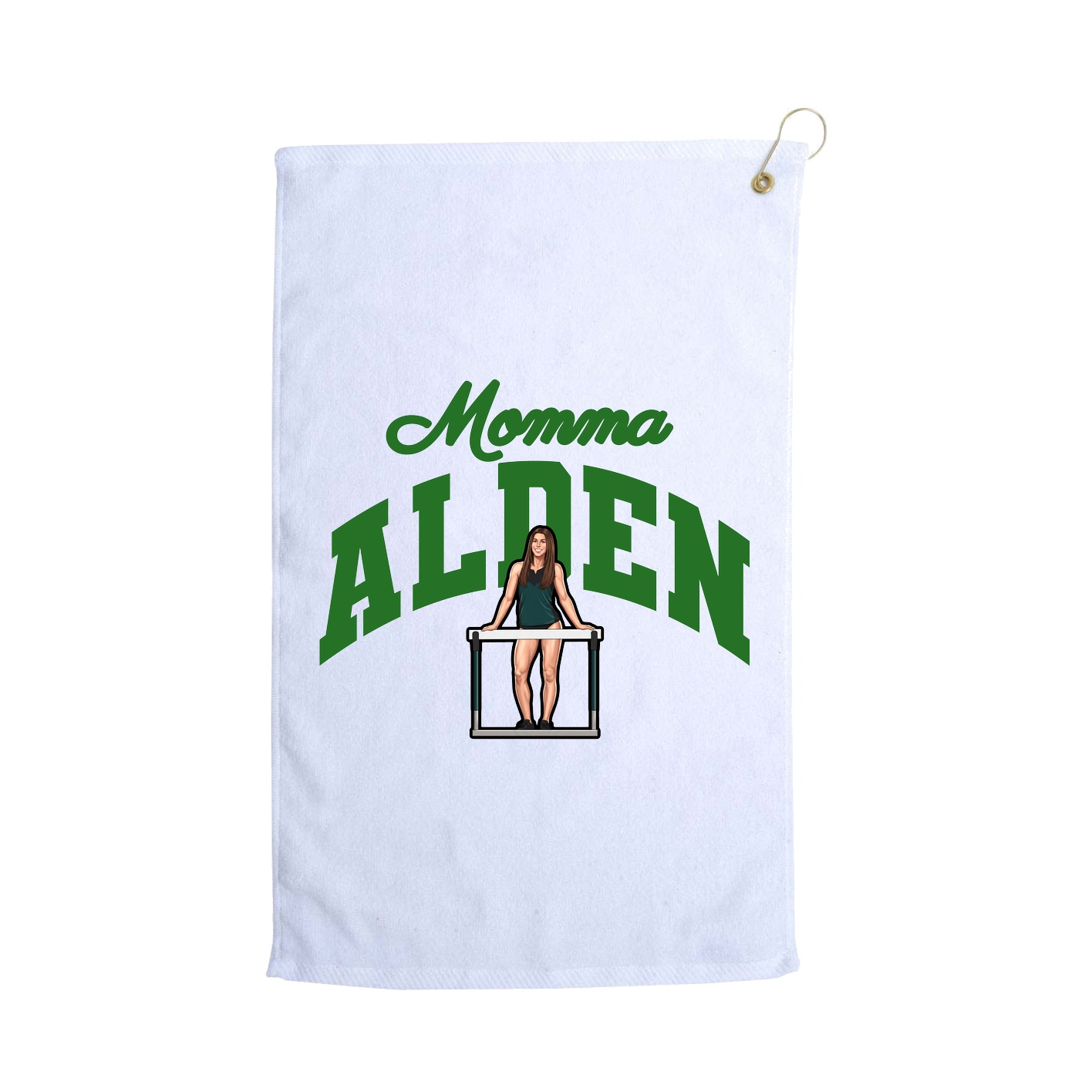 Golf Towel — Mothers Day Arch in White