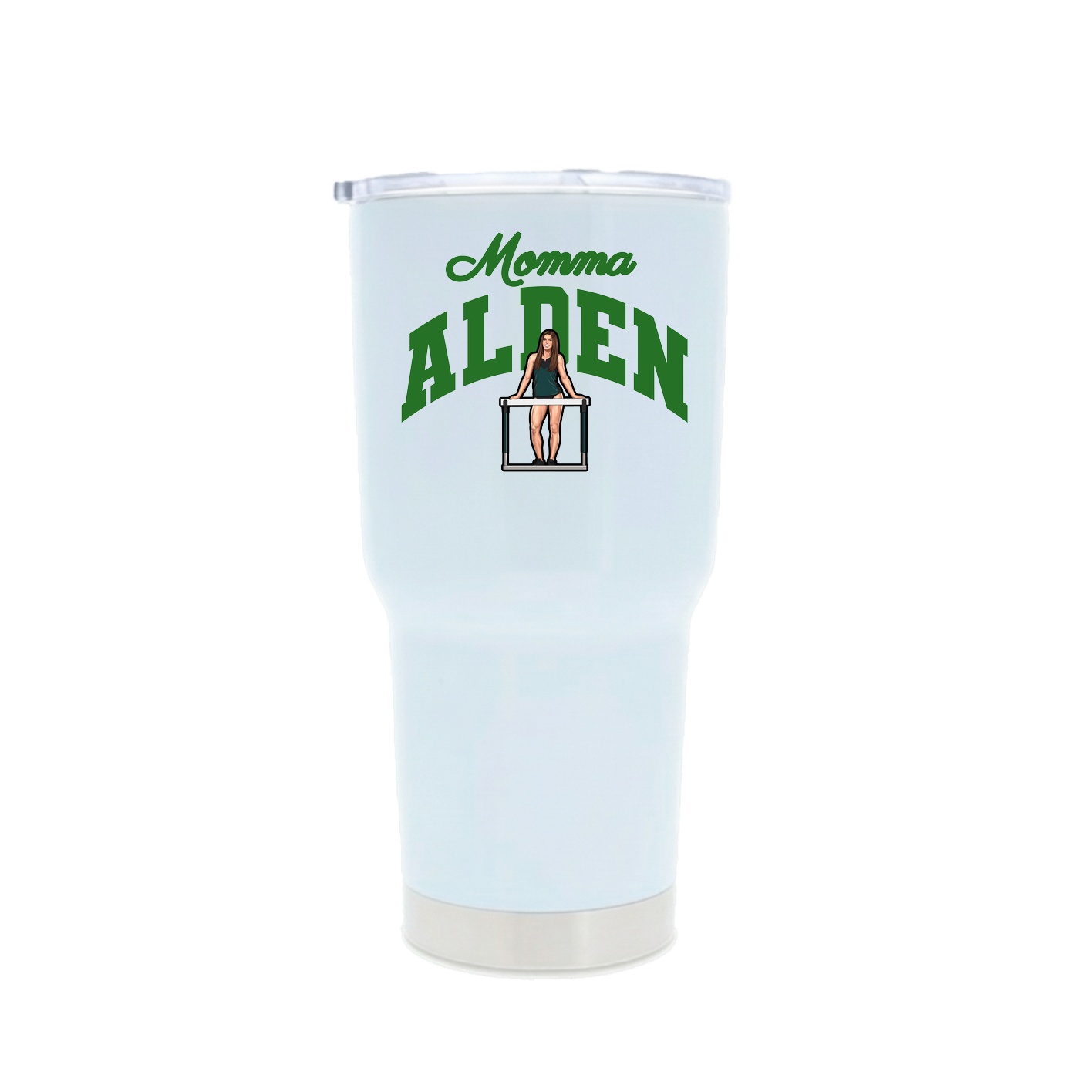 30oz Stainless Steel Tumbler — Mothers Day Arch in White