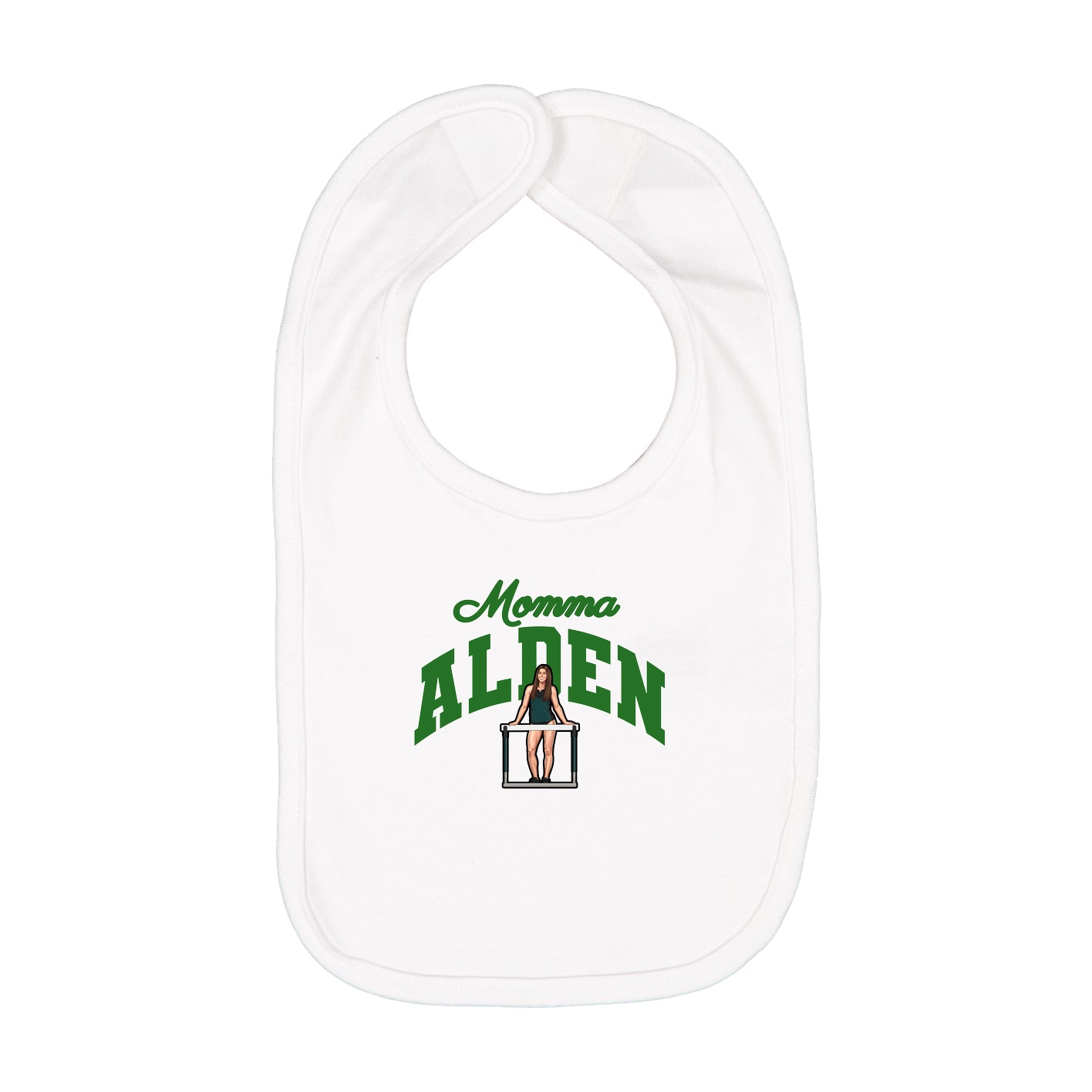 Infant Bib — Mothers Day Arch in White