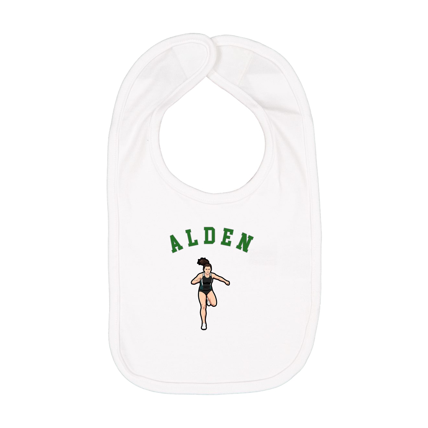 Infant Bib — Shirsey Arch in White
