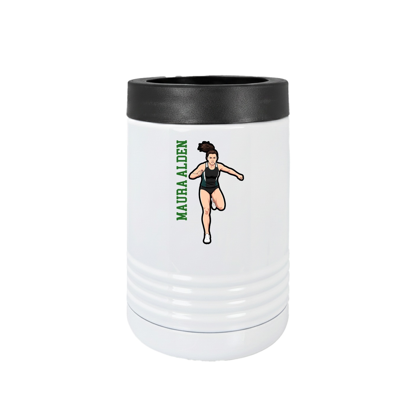 Beverage Holder — Name Vertical in White