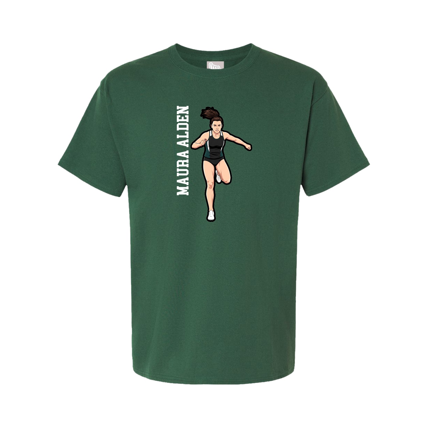 Tee — Name Vertical in Green