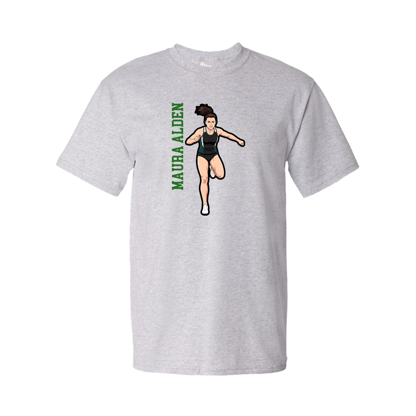Youth Tee — Name Vertical in Grey