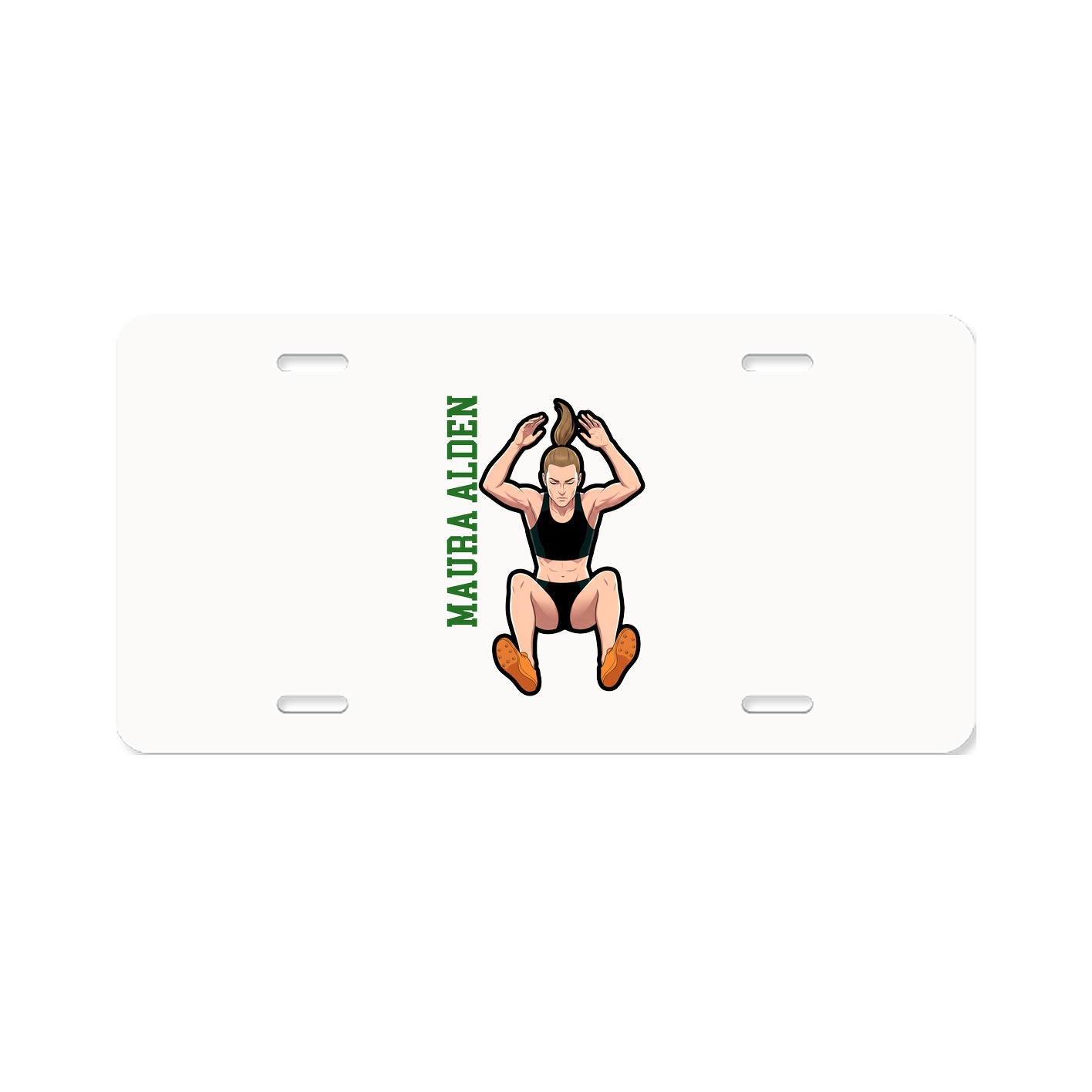 License Plate — Name Vertical in Classic