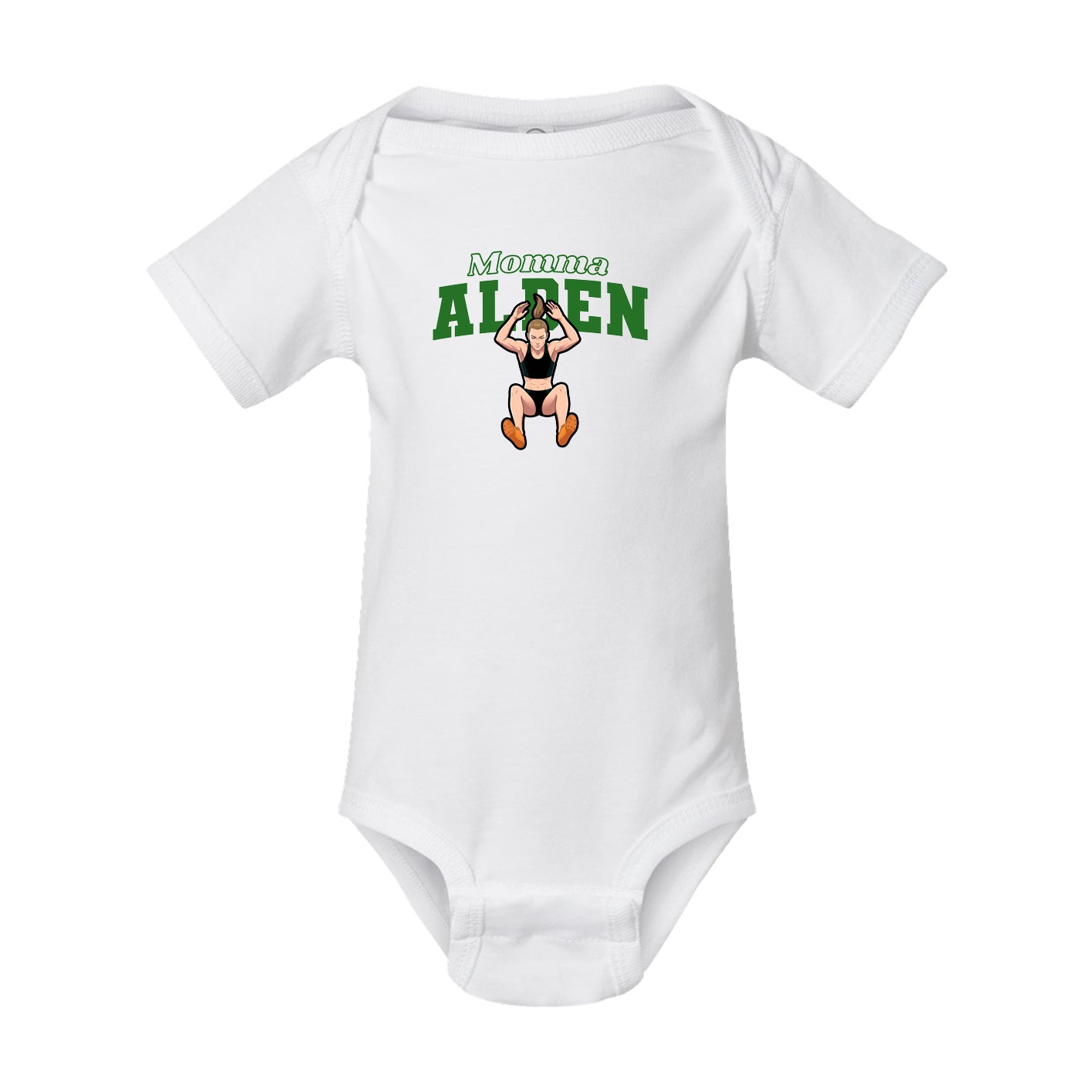 Baby Onesie — Mothers Day Block in White