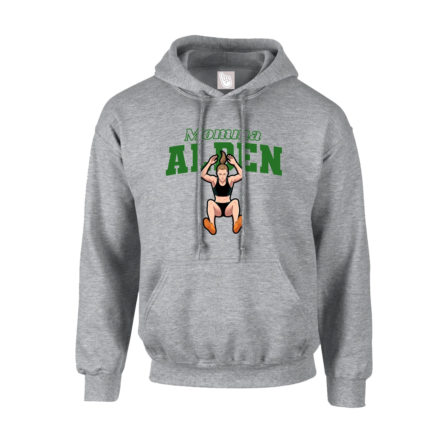 Youth Hoodie — Mothers Day Block in Grey