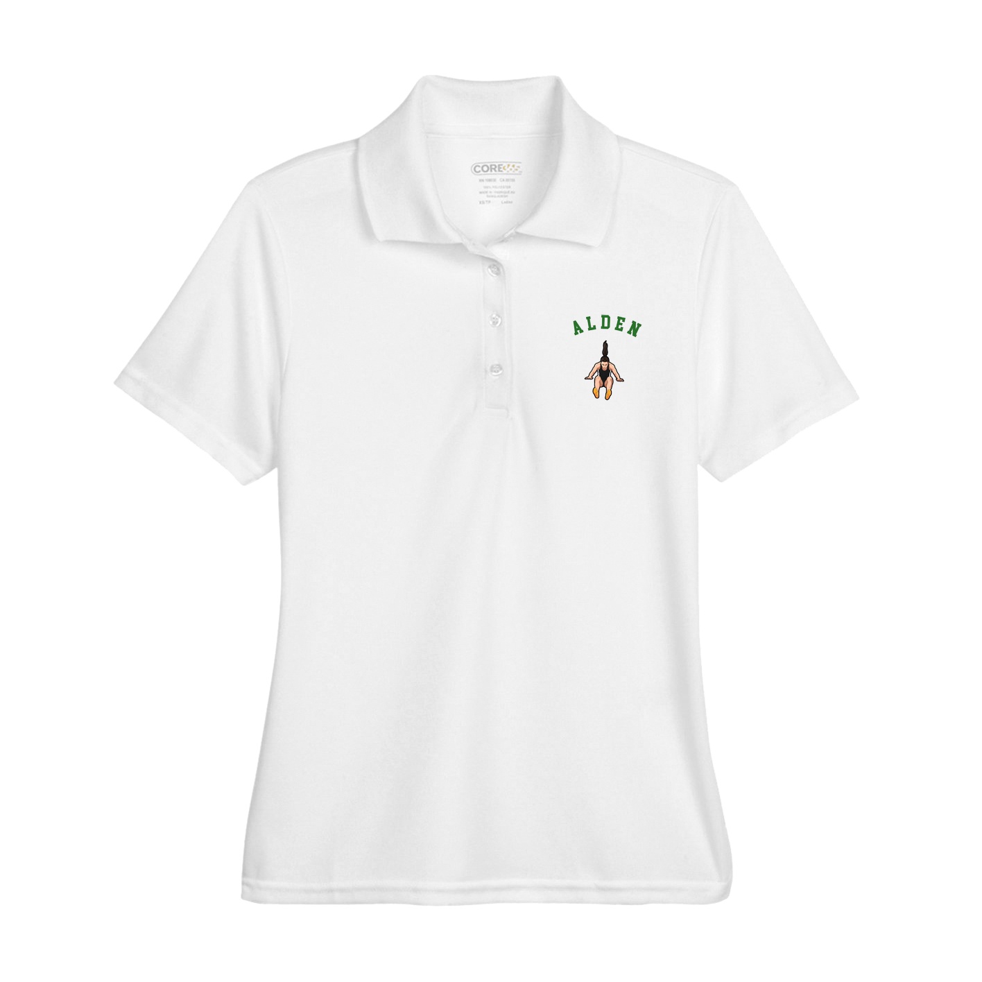 Womens Performance Polo — Shirsey Arch in White
