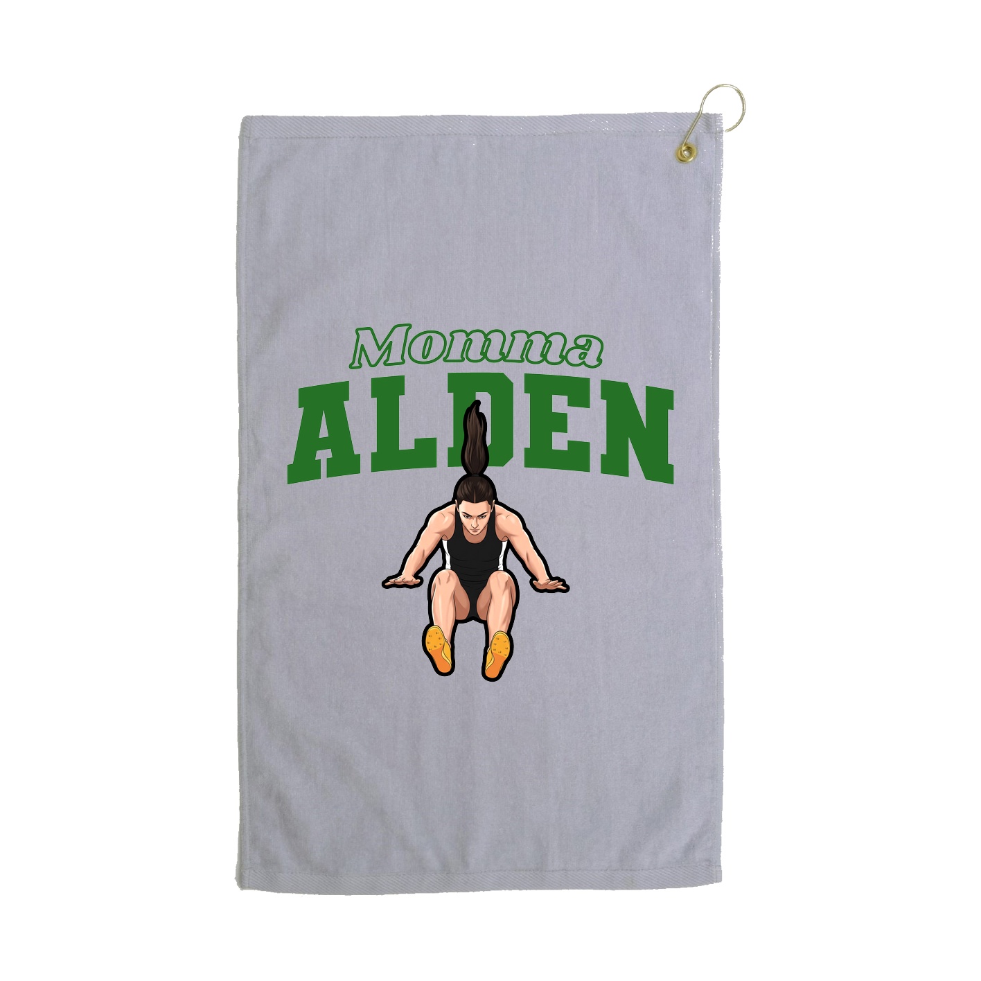 Golf Towel — Mothers Day Block in Grey