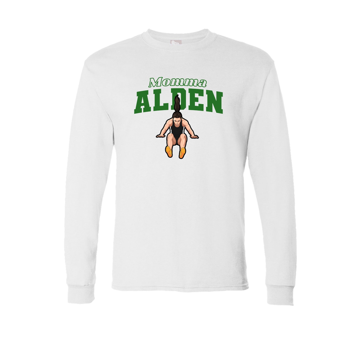 Long Sleeve Tee — Mothers Day Block in White
