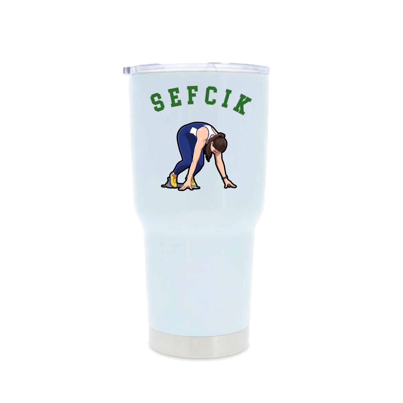30oz Stainless Steel Tumbler — Shirsey Arch in White