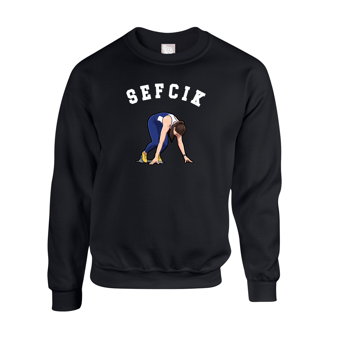 Fleece Crew — Shirsey Arch in Black