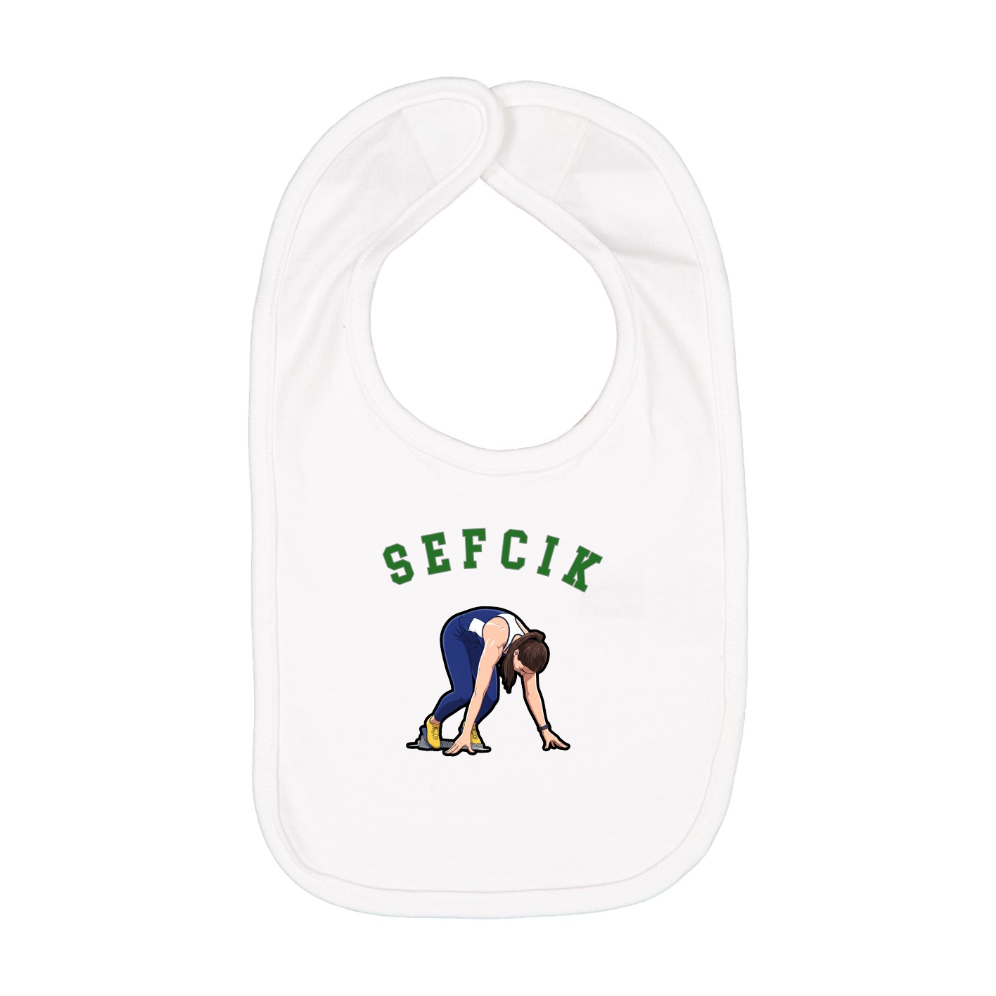Infant Bib — Shirsey Arch in White