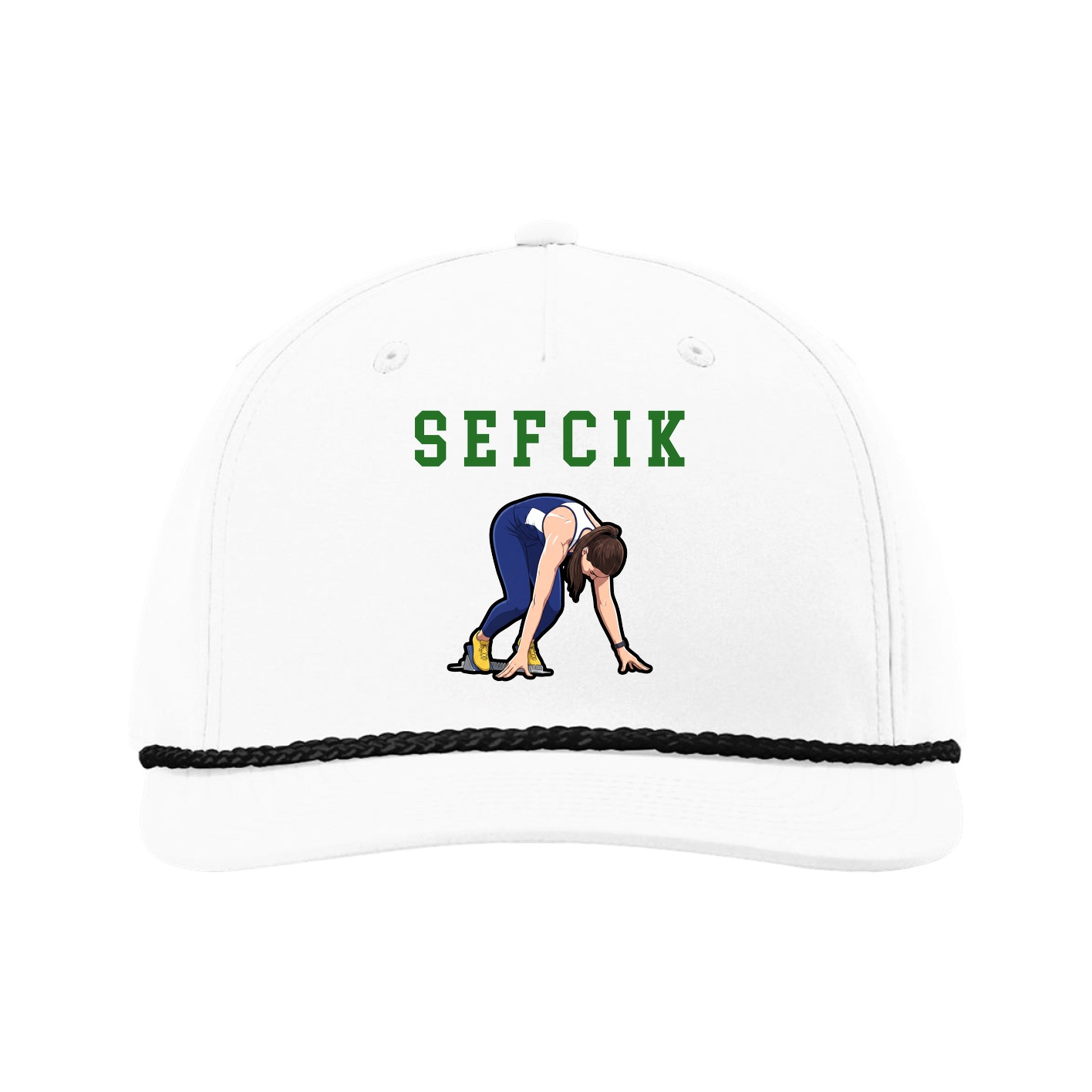 Five-Panel Classic Rope Cap — Shirsey in White