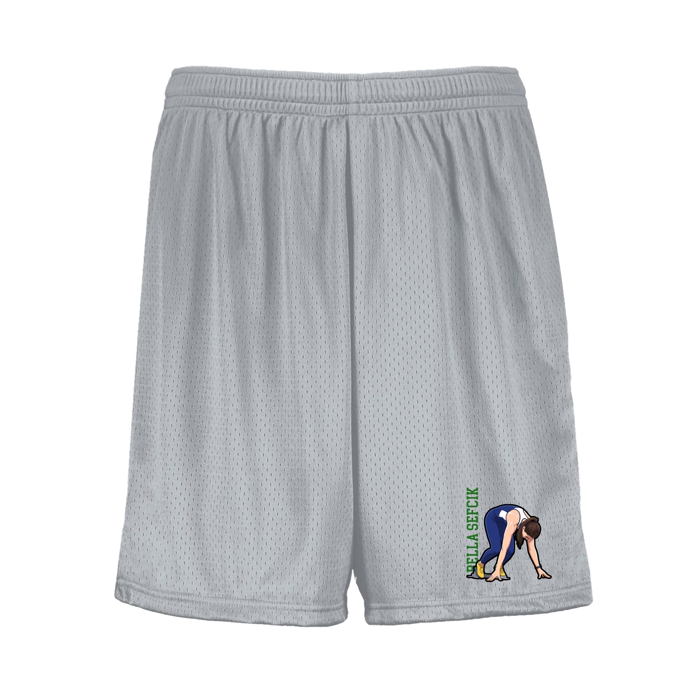 Shorts — Name Vertical in Silver