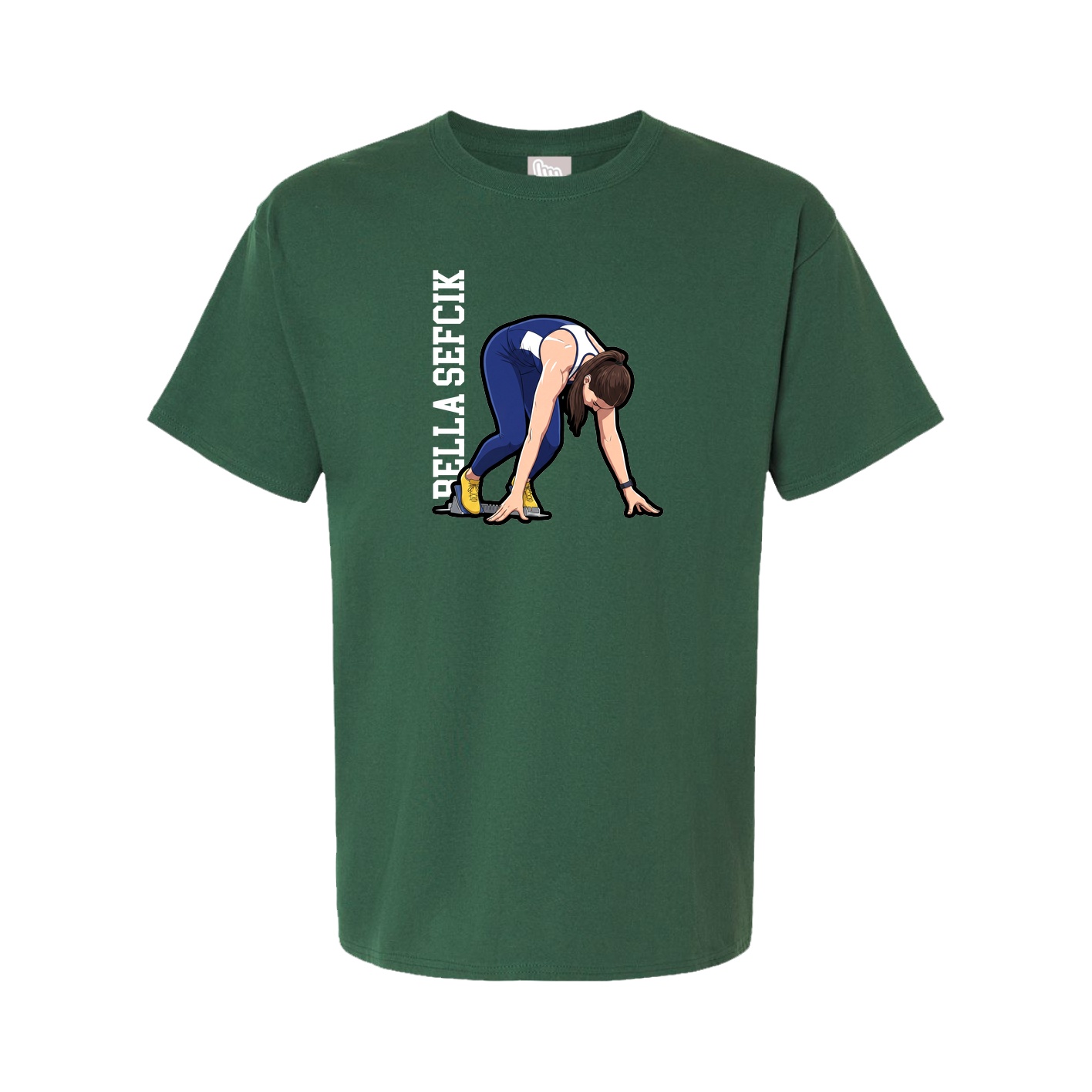 Tee — Name Vertical in Green