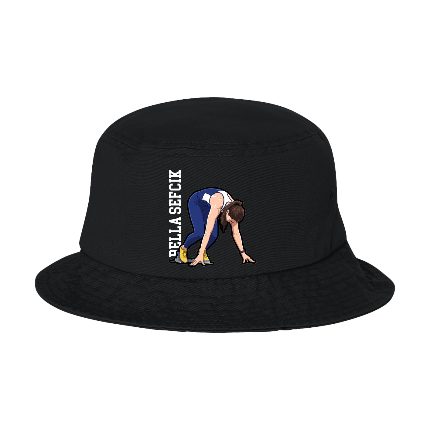 Bucket Cap — Name Vertical in Black