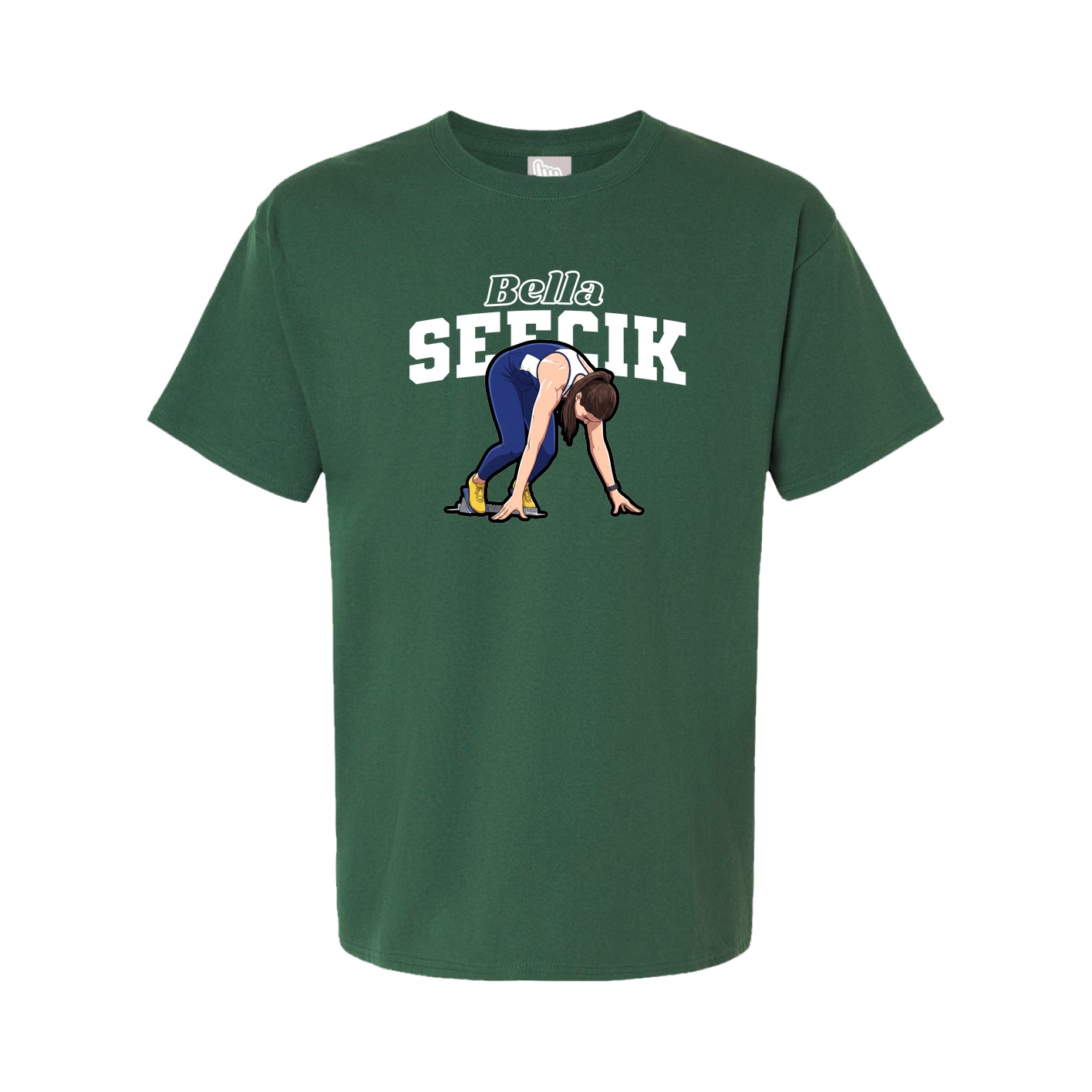 Youth Tee — Name Arch in Green
