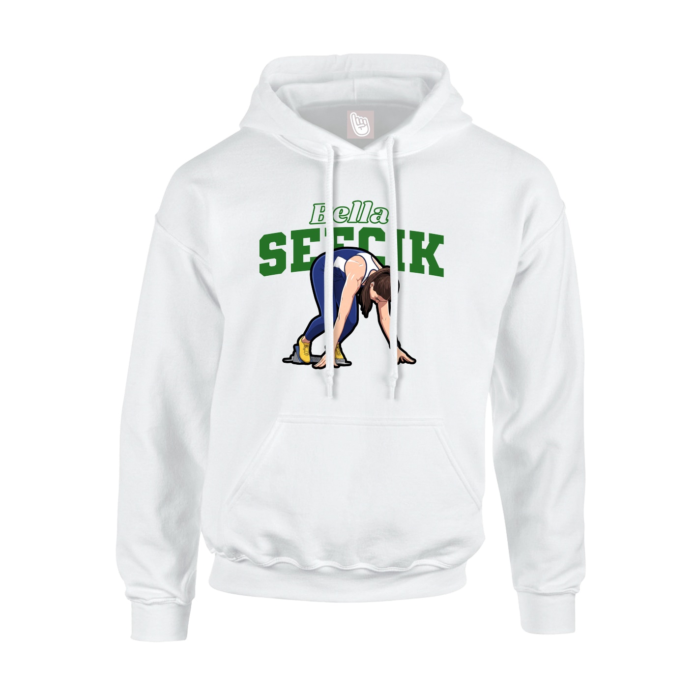 Hoodie — Name Arch in White