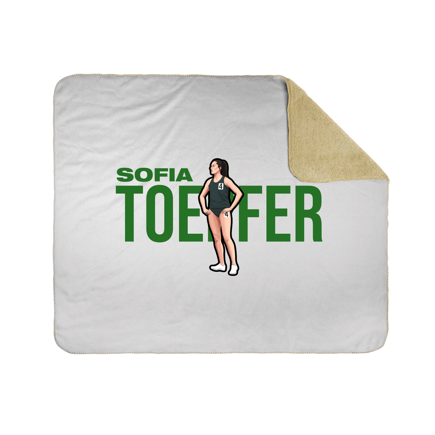 Throw Blanket — Player Name in White