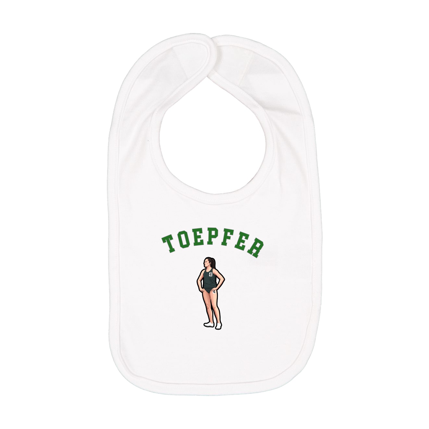 Infant Bib — Shirsey Arch in White