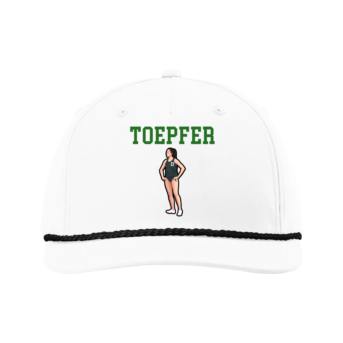 Five-Panel Classic Rope Cap — Shirsey in White
