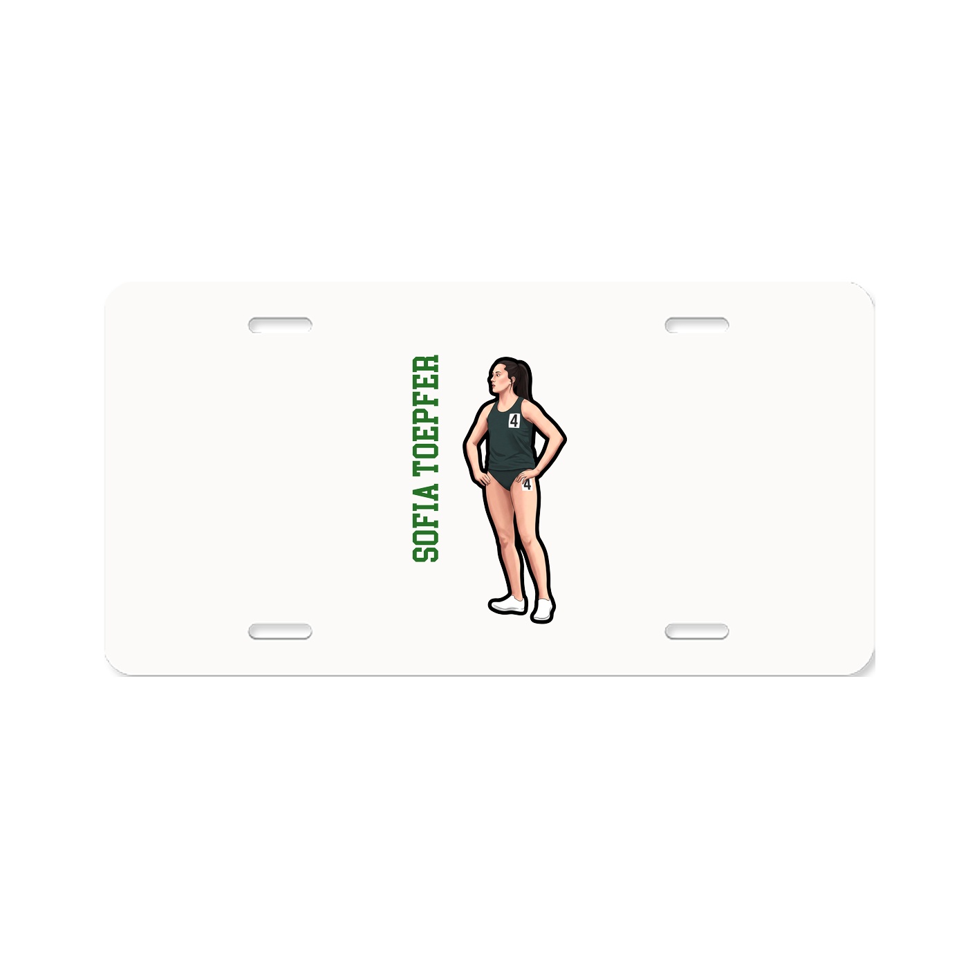 License Plate — Name Vertical in Classic