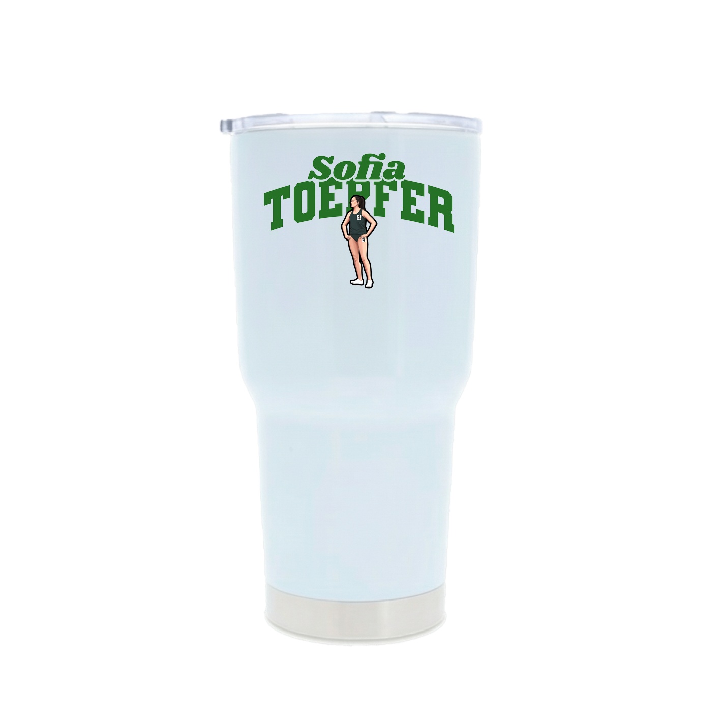 30oz Stainless Steel Tumbler — Signature Arch in White