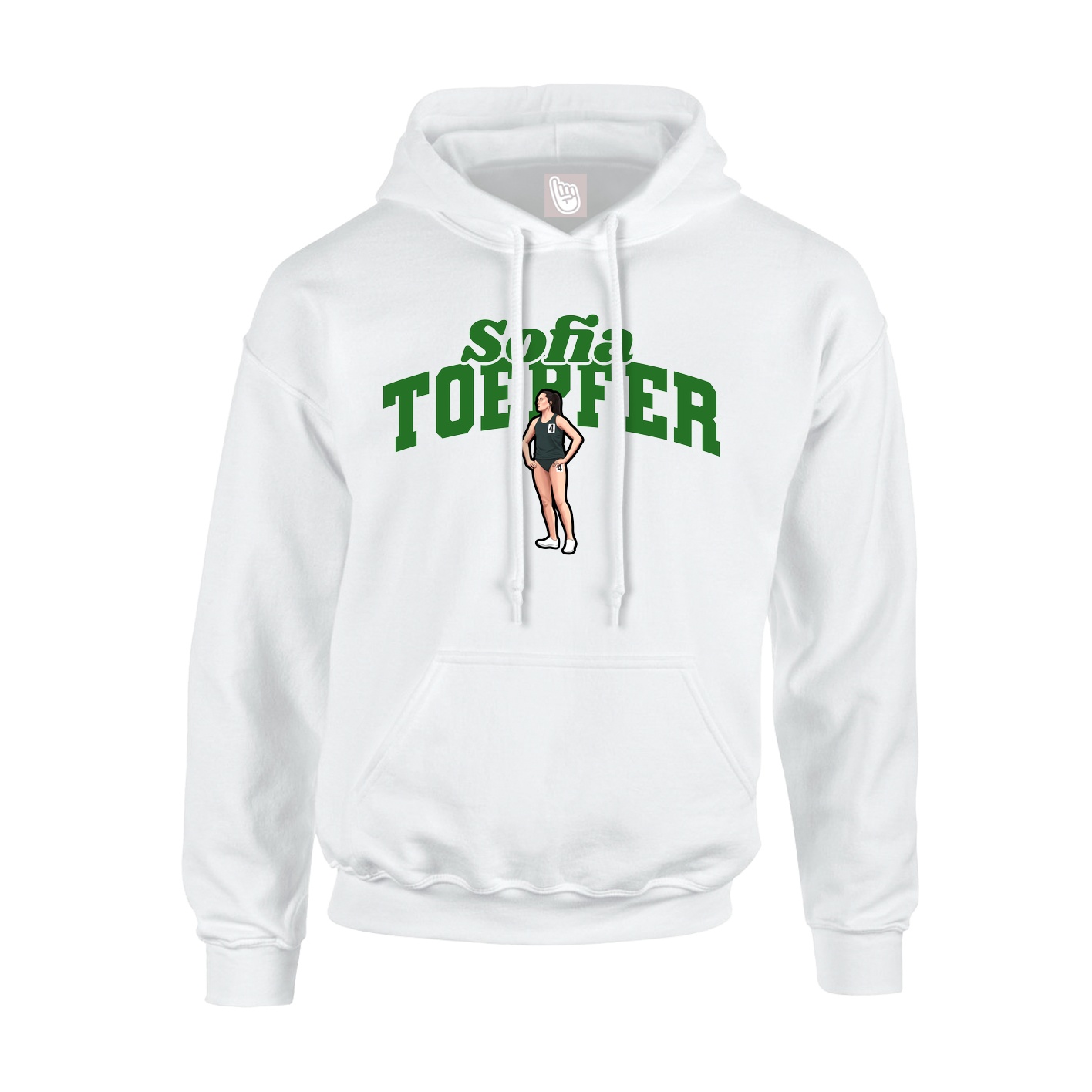 Youth Hoodie — Signature Arch in White