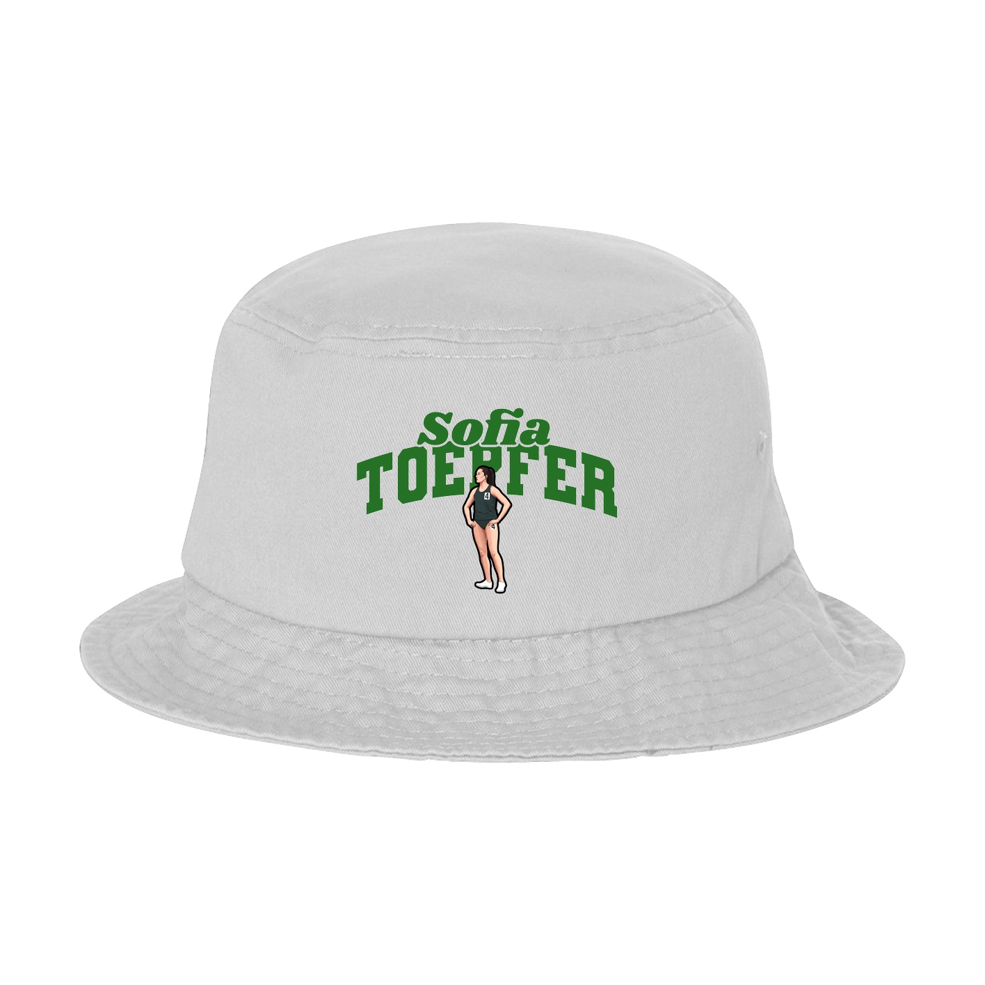 Bucket Cap — Signature Arch in White