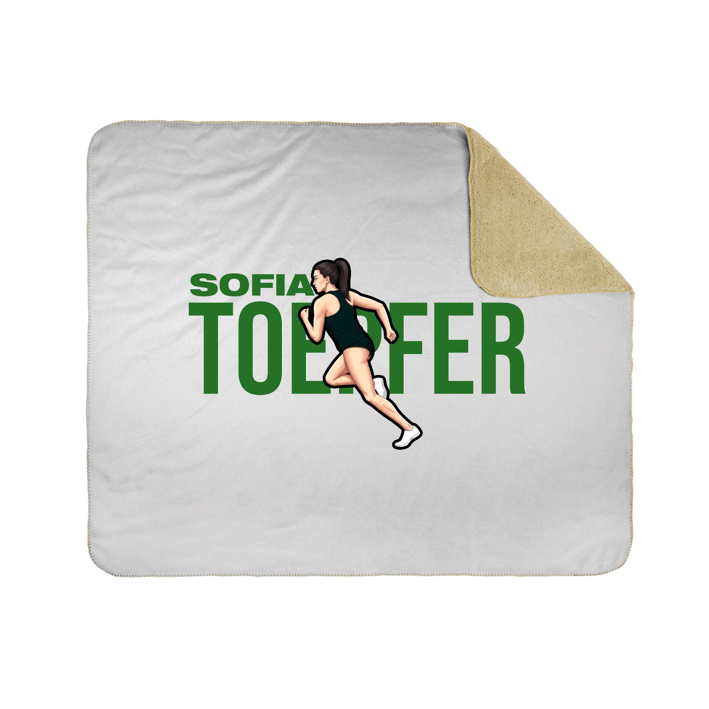 Throw Blanket — Player Name in White