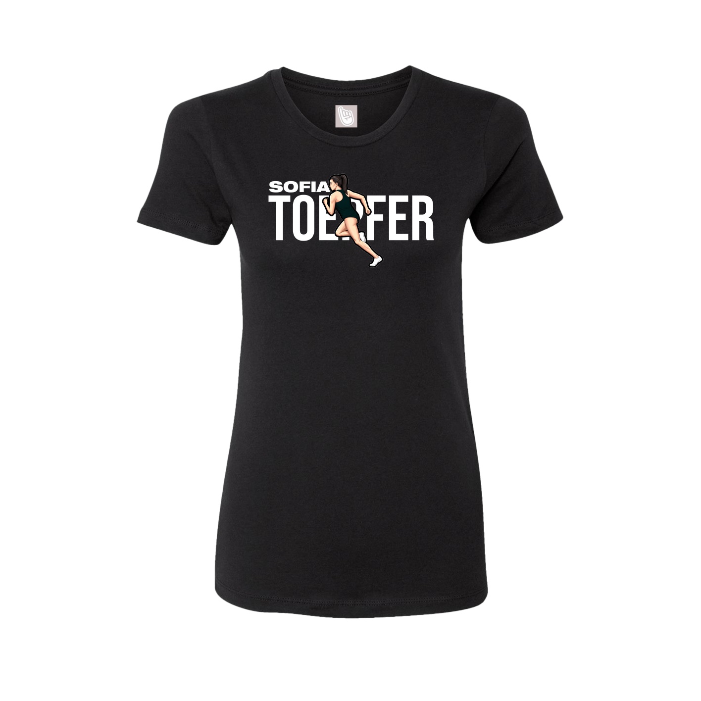 Fitted Women's Tee — Player Name in Black