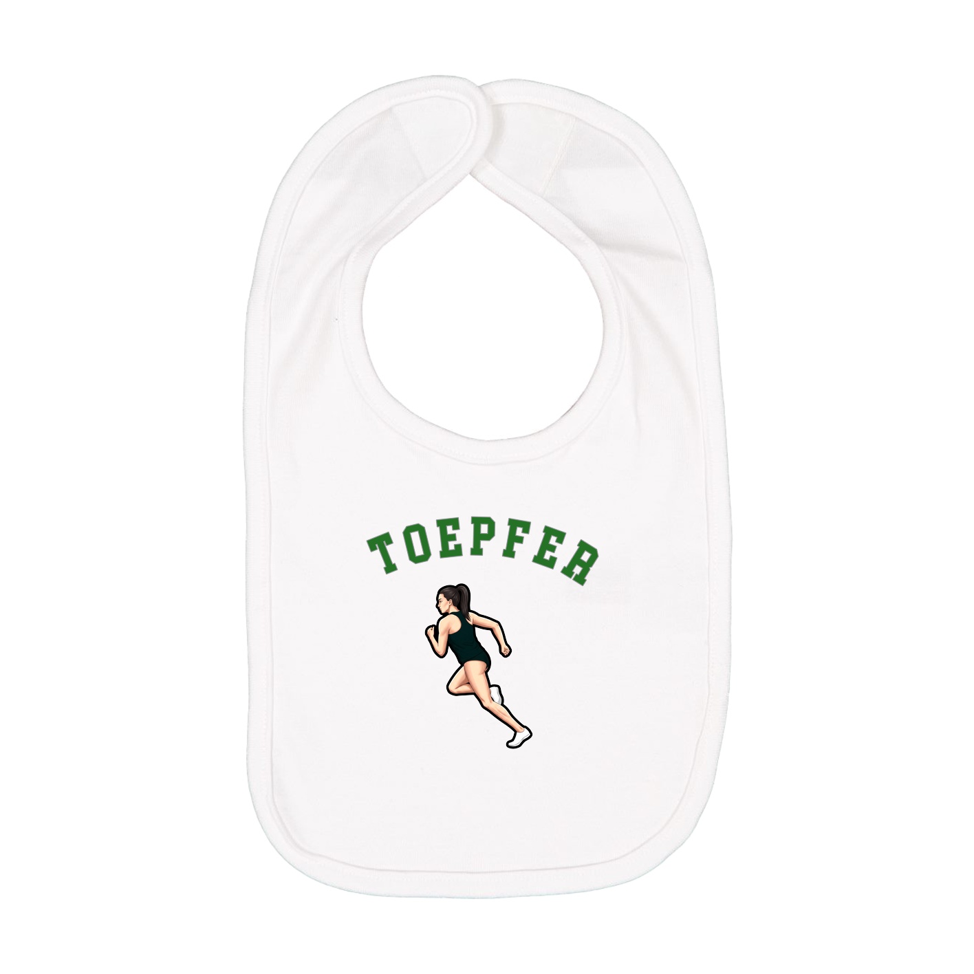Infant Bib — Shirsey Arch in White