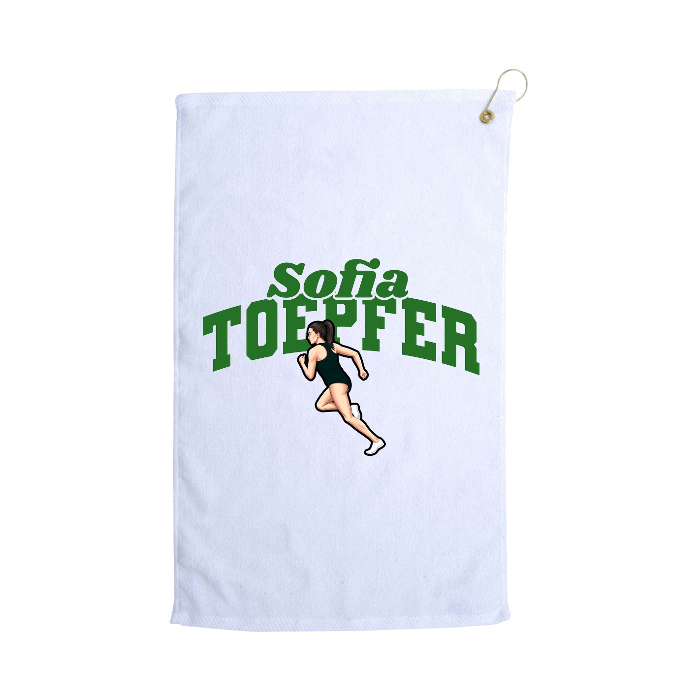 Golf Towel — Signature Arch in White