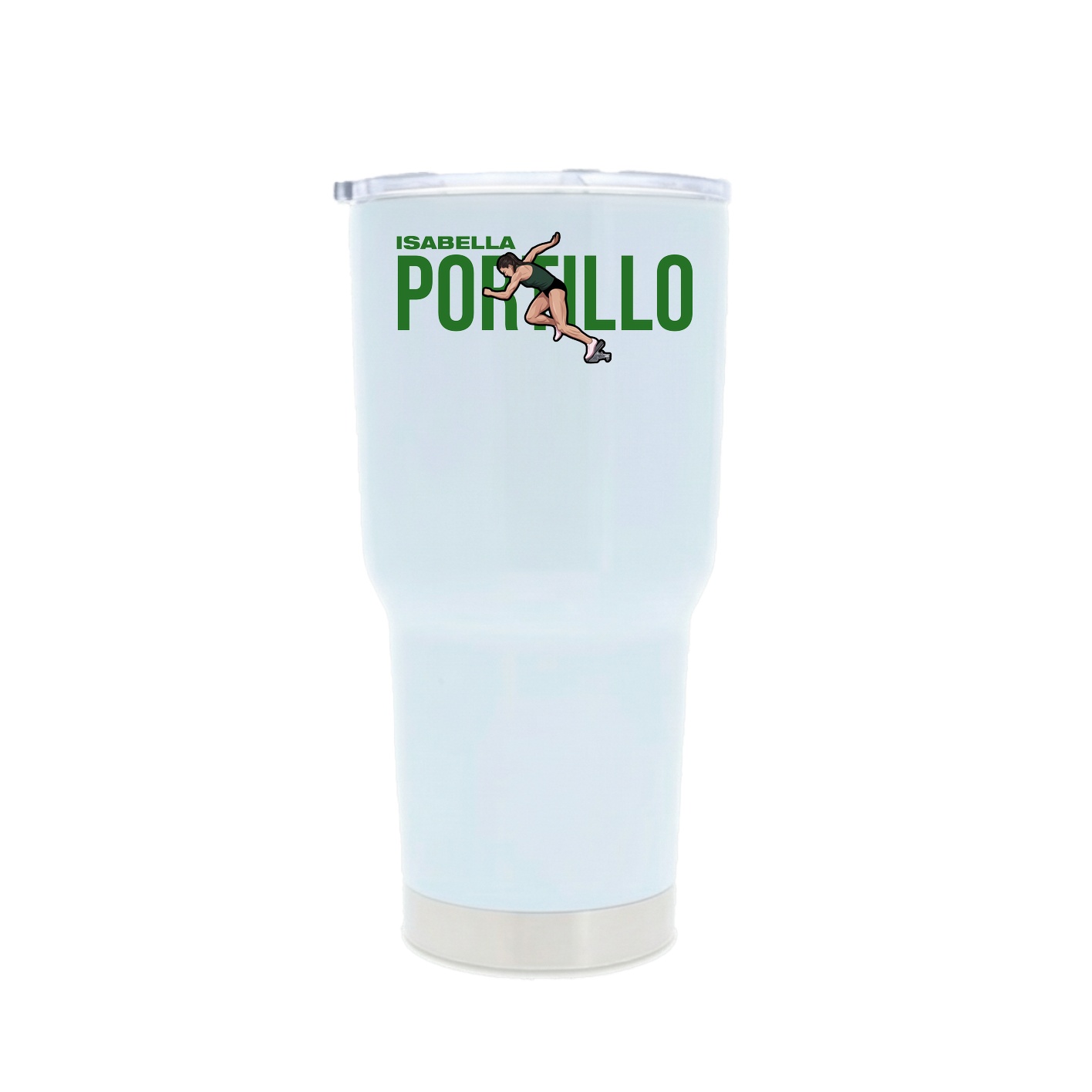 30oz Stainless Steel Tumbler — Player Name in White