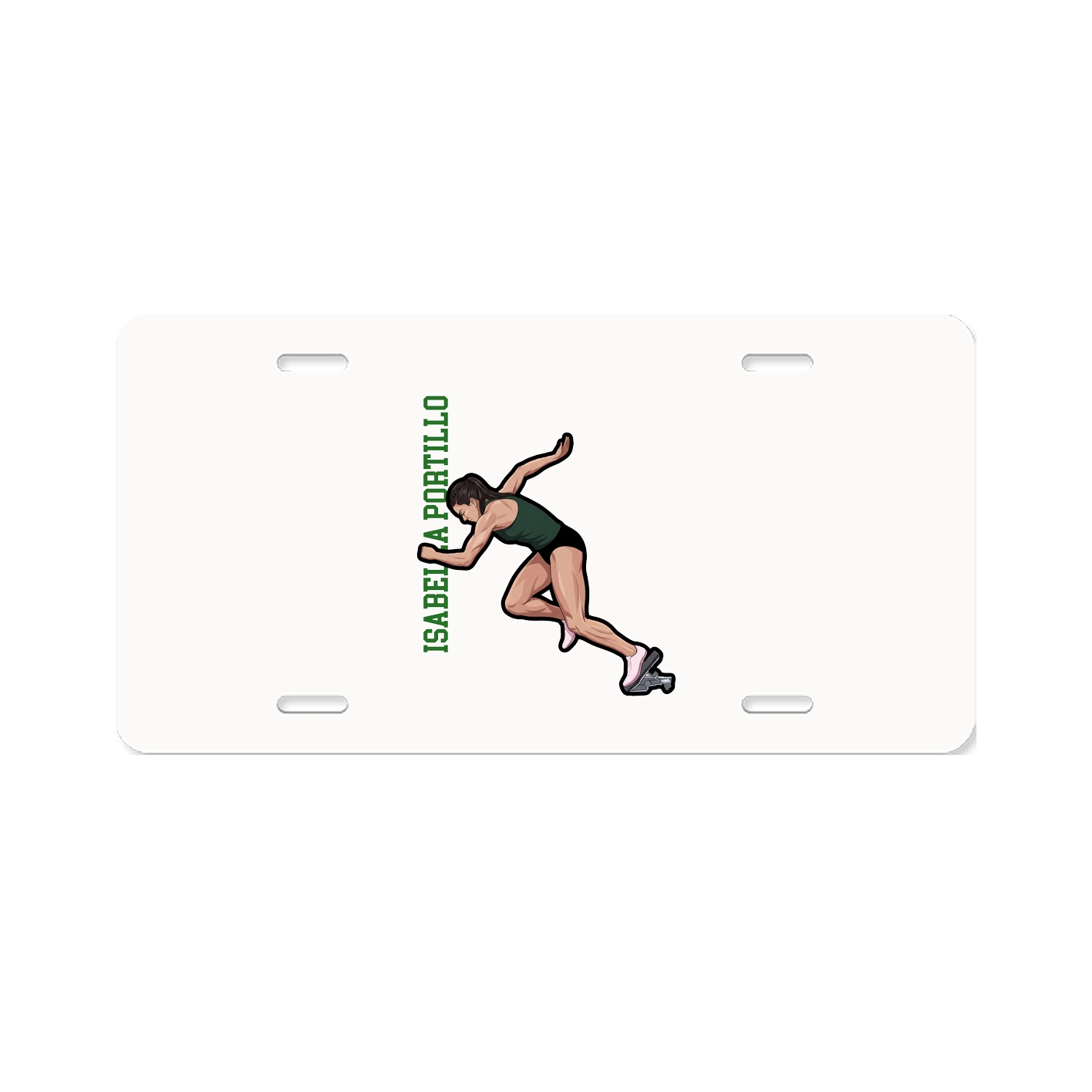 License Plate — Name Vertical in Classic
