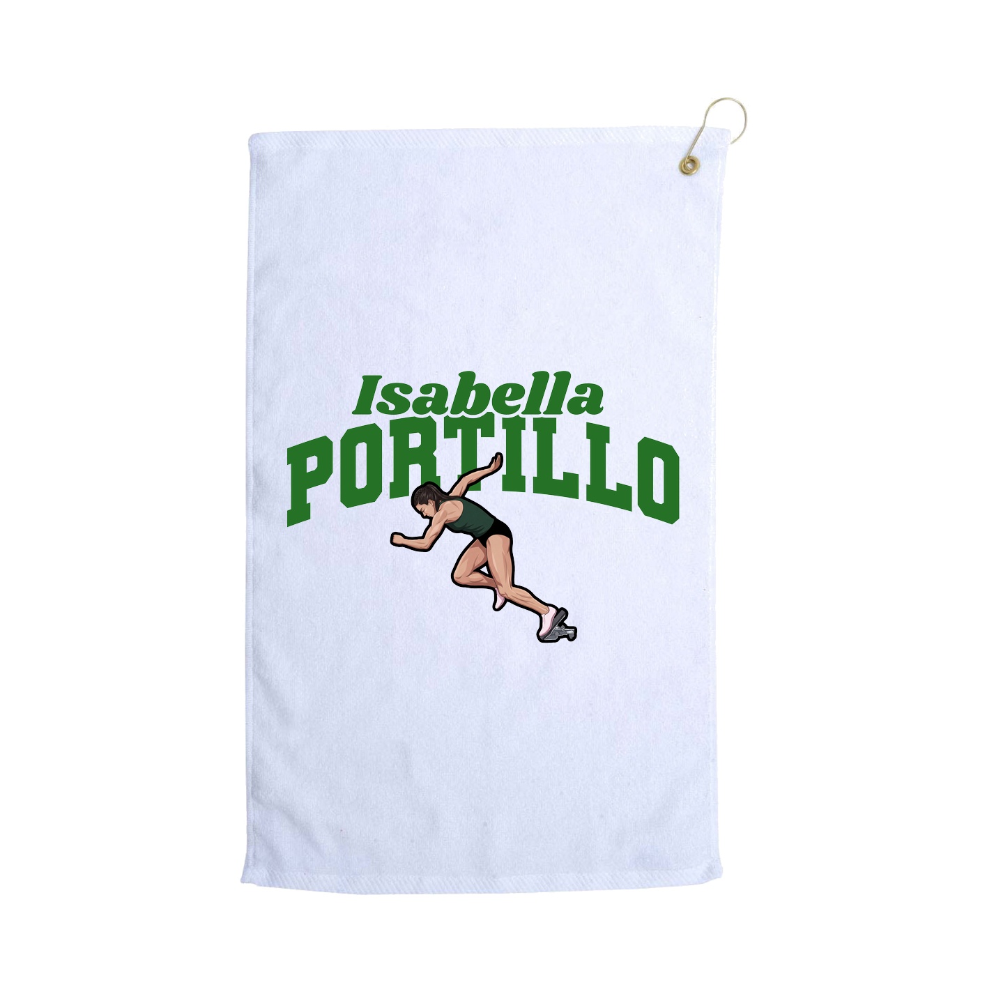 Golf Towel — Signature Arch in White