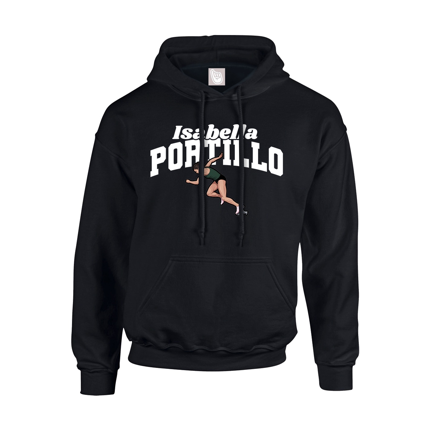 Youth Hoodie — Signature Arch in Black