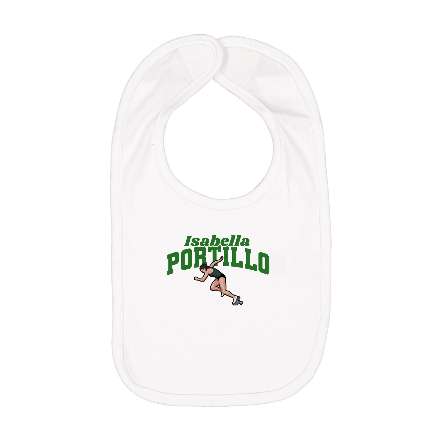 Infant Bib — Signature Arch in White