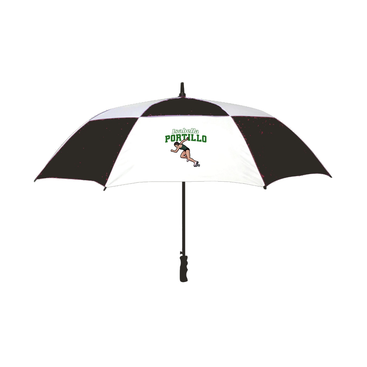 Golf Umbrella — Name Arch in Black