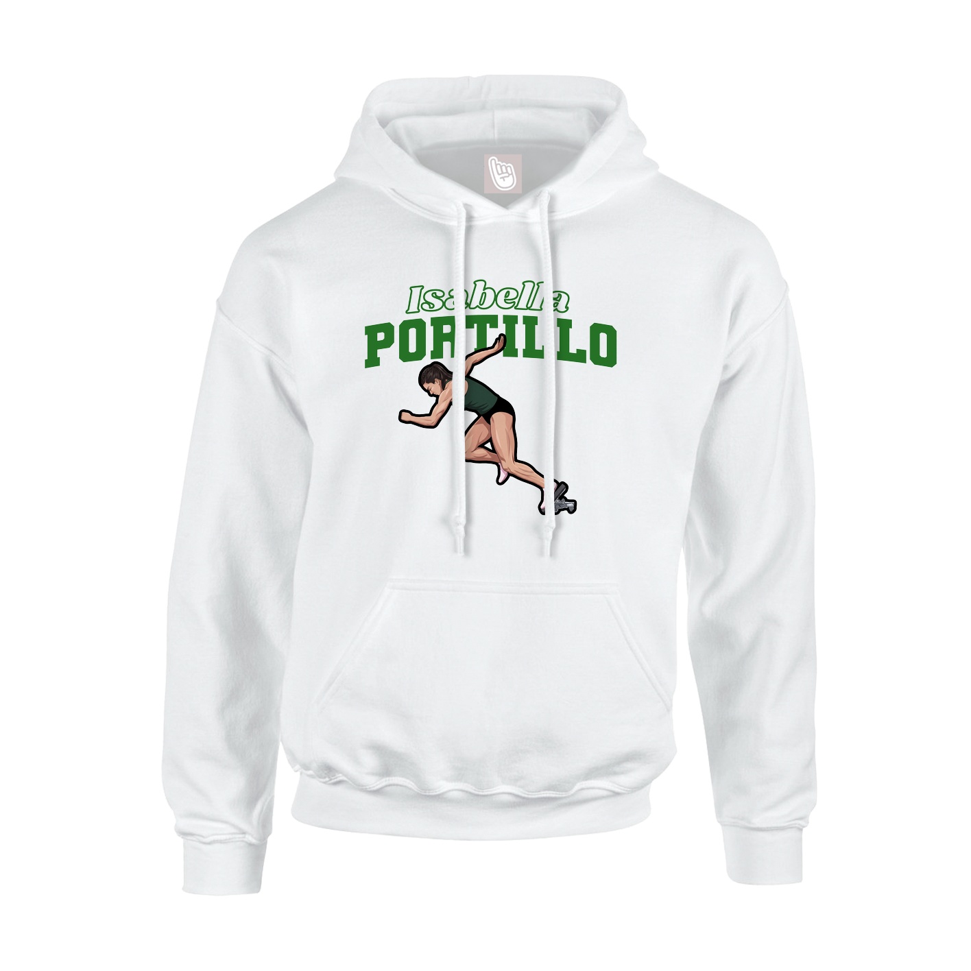 Hoodie — Name Arch in White