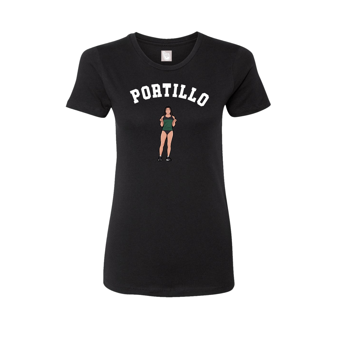 Fitted Women's Tee — Shirsey Arch in Black